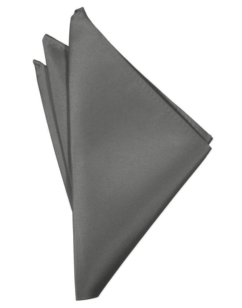 Cardi Charcoal Luxury Satin Pocket Square