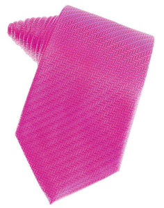 Fuchsia Herringbone Necktie