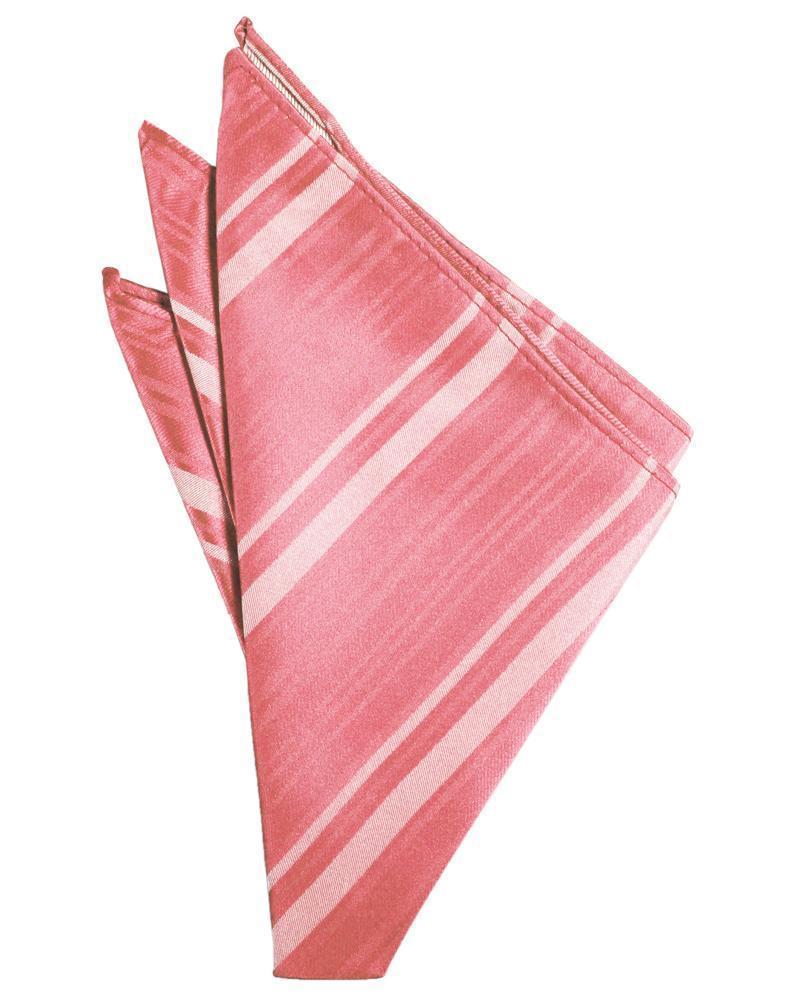 Cardi Guava Striped Satin Pocket Square