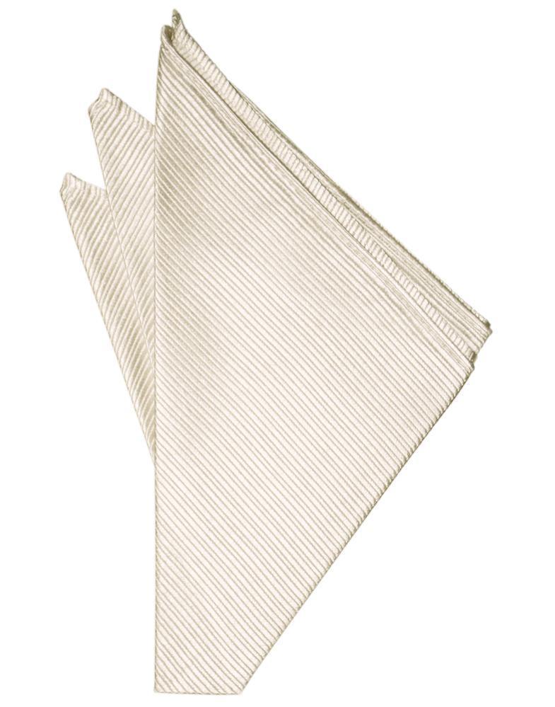 Cristoforo Cardi Ivory Faille Silk Pocket Square